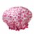 Wrapables Trendy Satin Shower Cap, Pink Sweet Hearts Perspective: back