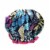 Wrapables Trendy Satin Shower Cap, Twilight Leaves Perspective: back