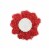 Wrapables Shabby Chic Burlap Rose Flower 2 Inch Diameter (Set of 20), Red Perspective: back