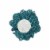 Wrapables Shabby Chic Burlap Rose Flower 2 Inch Diameter (Set of 20), Teal Perspective: back
