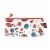 Wrapables Trendy Food Pencil Case and Stationery Pouches (Set of 3), Watermelon Perspective: back