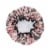 Wrapables Reusable Women's Waterproof Shower Caps for Long Hair, Pink Keychains Perspective: back