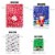 Wrapables Aluminum Foil Christmas Drawstring Gift Bags for Gift Wrap, Parties (Set of 10) Perspective: back