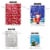 Wrapables Aluminum Foil Christmas Drawstring Gift Bags for Gift Wrap, Parties (Set of 6) Perspective: back