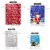Wrapables Aluminum Foil Christmas Drawstring Gift Bags for Gift Wrap, Parties (Set of 6) Perspective: back