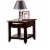 Furniture of America Bonner Transitional Wood 1-Drawer End Table in Espresso Perspective: back