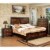 FOA Delia 2pc Walnut Transitional Wood Panel Bedroom Set - Full + Nightstand Perspective: back