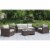 Condor Glass Top Patio End Table in Brown - Furniture of America Perspective: back