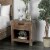 Furniture of America Russ Solid Wood 1-Drawer Nightstand in Weathered Light Oak Perspective: back
