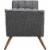 Response Upholstered Fabric Bench-EEI-1790 gray Perspective: back