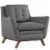 Beguile Living Room Set Upholstered Fabric Set of 2 - Gray Perspective: back