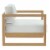 Upland Outdoor Patio Teak Armchair - Natural White Perspective: back