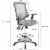 Modway Calibrate Mesh Office Chair, Adjustable from 19.5 to 24 Inches High, Gray Perspective: back