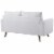 Revive Upholstered Fabric Loveseat - White Perspective: back