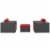 Sojourn 3 Piece Outdoor Patio Sunbrella Sectional Set - Canvas Red Perspective: back