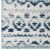 Abstract Diamond Moroccan Trellis 5x8 Indoor and Outdoor Area Rug - Ivory and Blue Perspective: back