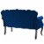 Viola Chesterfield Button Tufted Loveseat Performance Velvet Settee - Navy Perspective: back
