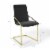 Pitch Performance Velvet Dining Armchair Gold Black Perspective: back