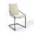 Pitch Upholstered Fabric Dining Armchair Black Beige Perspective: back