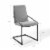 Pitch Upholstered Fabric Dining Armchair Black Light Gray Perspective: back