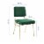 Craft Performance Velvet Dining Side Chair Gold Green Perspective: back