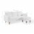Revive Upholstered Right or Left Sectional Sofa White Perspective: back