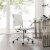 Modway Jive Mid Back Ribbed Faux Leather Office Swivel Chair in White Perspective: back