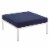 Harmony Sunbrella Outdoor Patio Aluminum Ottoman Navy Perspective: back