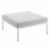 Harmony Sunbrella Outdoor Patio Aluminum Ottoman Gray Perspective: back