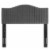 Brielle Channel Tufted Performance Velvet Twin Headboard Charcoal Perspective: back