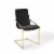 Pitch Dining Armchair Performance Velvet Set of 2 Gold Black Perspective: back