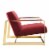Seg Performance Velvet Accent Chair Gold Maroon Perspective: back