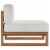Upland Outdoor Patio Teak Wood Armless Chair, Natural White Perspective: back