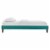Reign Queen Performance Velvet Platform Bed Frame Teal Perspective: back