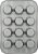USA Pan 12 Cup Muffin Pan - Silver Perspective: back