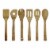 Oceanstar 7 Piece Bamboo Cooking Utensil Set Perspective: back