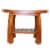 Oceanstar Solid Wood Spa Bench with Storage Shelf, Teak Color Finish Perspective: back