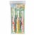Doctor Plotka's Mouthwatchers Antimicrobial Toothbrushes with Flossing Bristles Family Pack Perspective: back