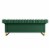 Simplie Fun Contemporary Plush Velvet Sofa with Vertical Stripes and Gold Accents Perspective: back