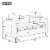 Sofas in Velvet for Home or Office Use Perspective: back