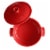 Emile Henry Round Ceramic 4.2 Quart Dutch Oven for Kitchen & Grill, Burgundy Perspective: back