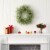 24 inch Iced Pine Artificial Wreath with Pine Cones Perspective: back