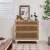 Hivvago 3-Drawer Rattan Dresser Chest with Anti-toppling Device-Brown Perspective: back