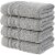 Kitcheniva Ultra Super Soft 100% Cotton Bath Towels Gray 4 Packs Perspective: back