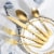 Kitcheniva Silverware Flatware Cutlery Set Of 20 - Gold Perspective: back