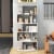 Hivvago 5-Tier Bookshelf with Anti-Toppling Device for Living Room Home Office-White Perspective: back