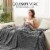 Kaisa Cozy Bed Blankets for Couch Sofa Bed (Gray) Perspective: back