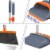 Sp Upgrade Broom and Dustpan Set Gray & Orange Perspective: back