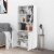 Hivvago 5-Tier Freestanding Bookcase with Open Cubes and Adjustable Shelf-White Perspective: back