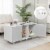 Hivvago 2-Door Cat Litter Box Enclosure with Winding Entry and Scratching Board Perspective: back